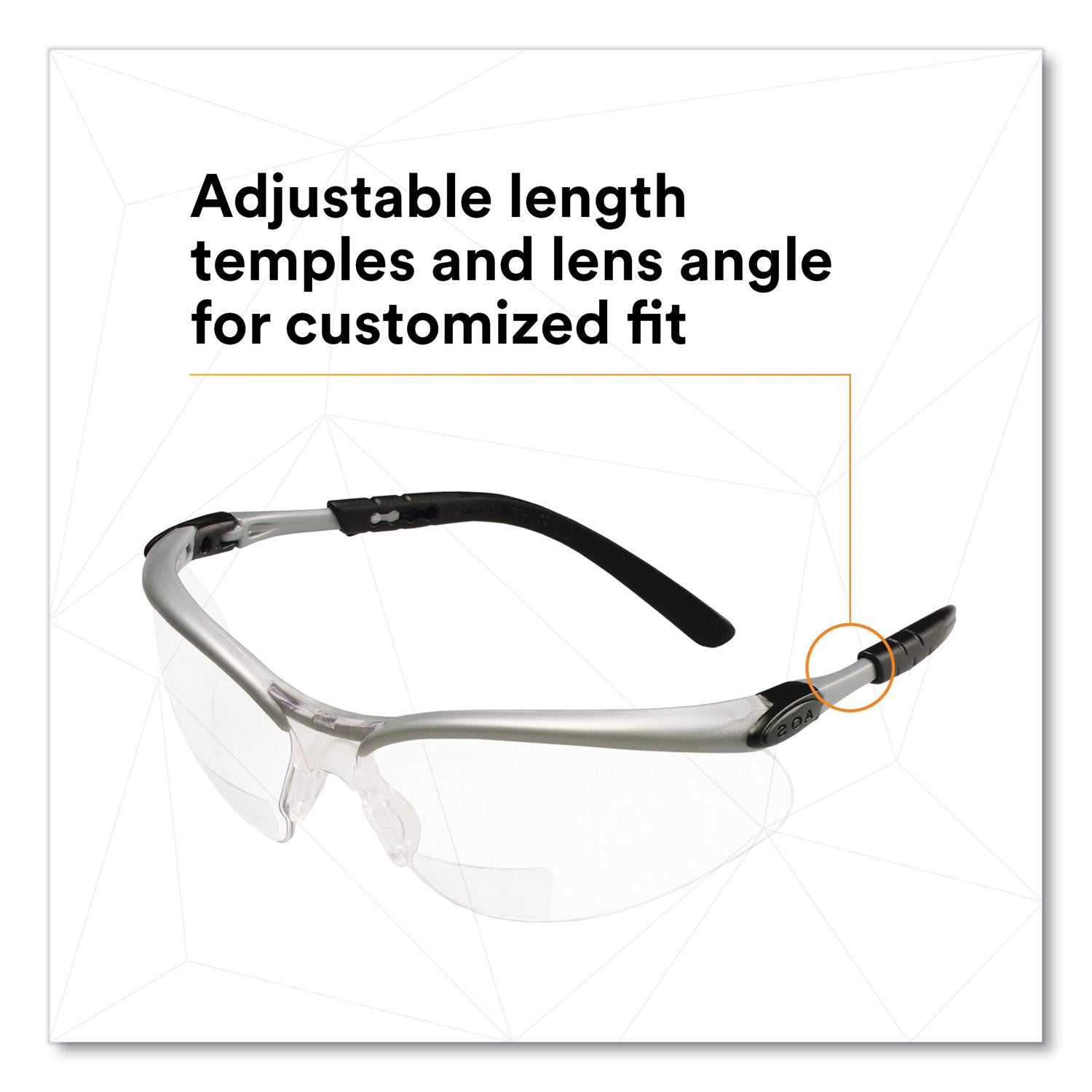 bx-molded-in-diopter-safety-glasses-25+-diopter-strength-silver-black-frame-clear-lens_mmm1137600000 - 4