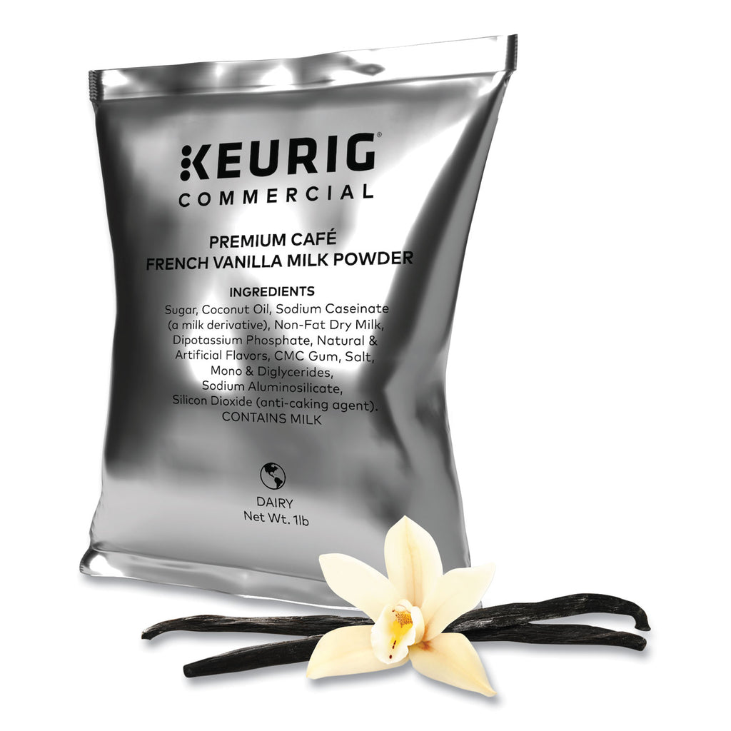 Green Mountain Coffee Roasters Premium Cafe French Vanilla Powder - French Vanilla Flavor - 12/Carton