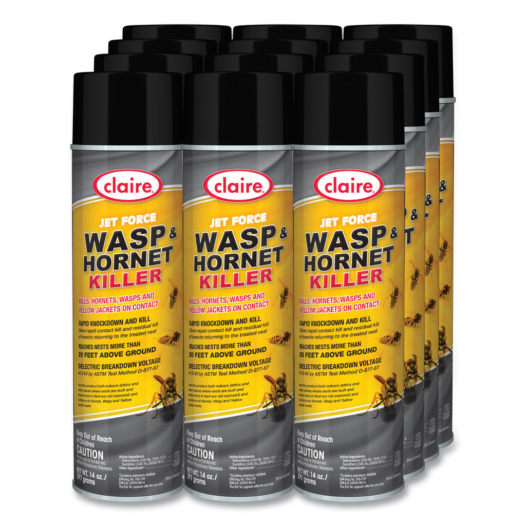 Jet Force Wasp & Hornet Killer, 14 oz Aerosol Spray, 12/Carton