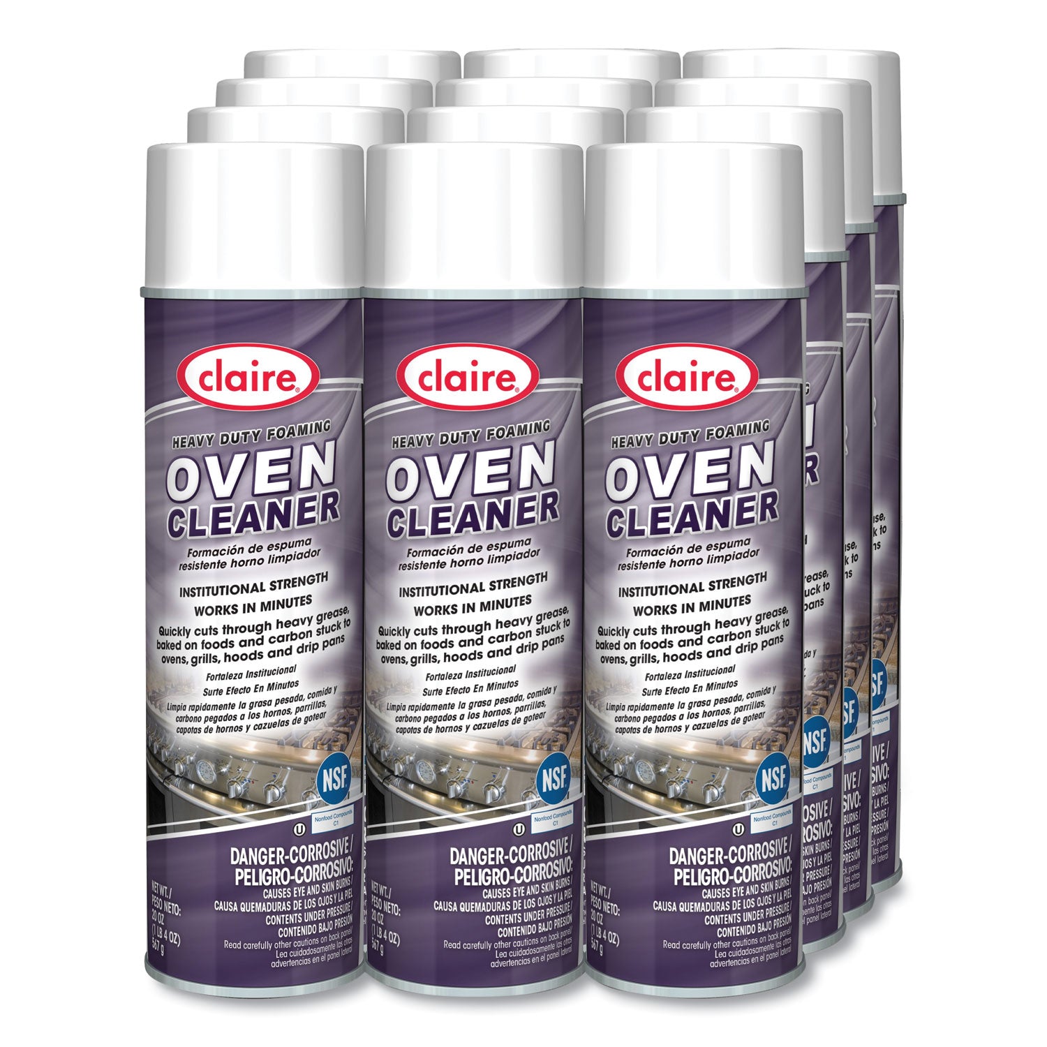 Heavy Duty Foaming Oven Cleaner, 20 oz Aerosol Spray, 12/Carton