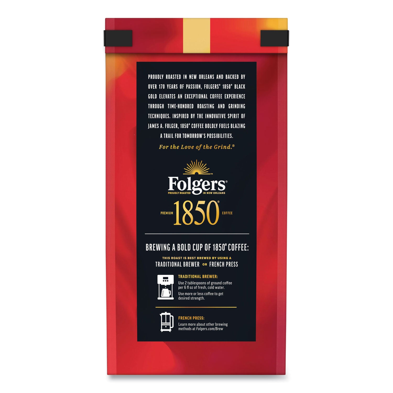 coffee-black-gold-dark-roast-ground-12-oz-bag-6-carton_fol60516 - 6