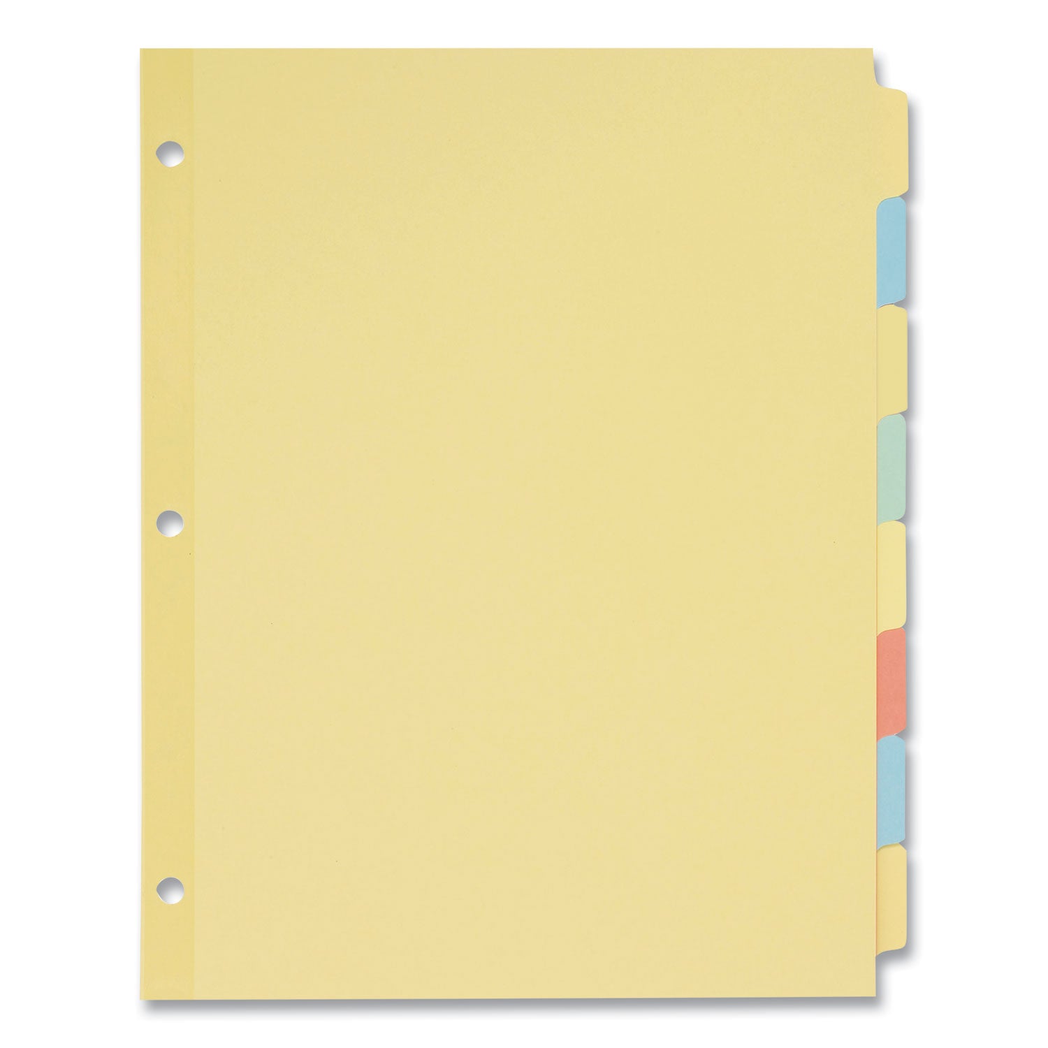 Write and Erase Plain-Tab Paper Dividers, 8-Tab, 11 x 8.5, Multicolor, 24 Sets - 