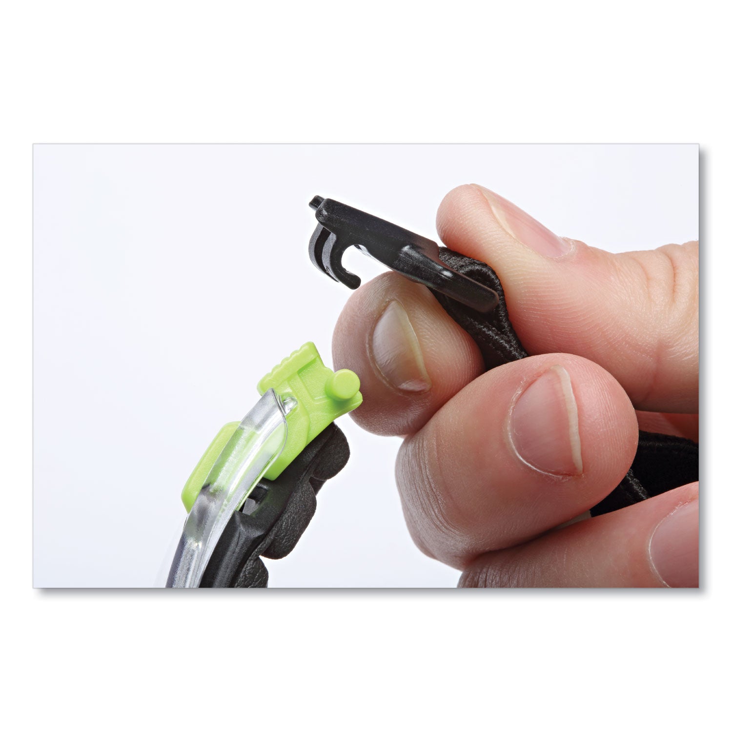 Solus 1000-Series Safety Glasses, Black/Green Plastic Frame, Clear Polycarbonate Lens
