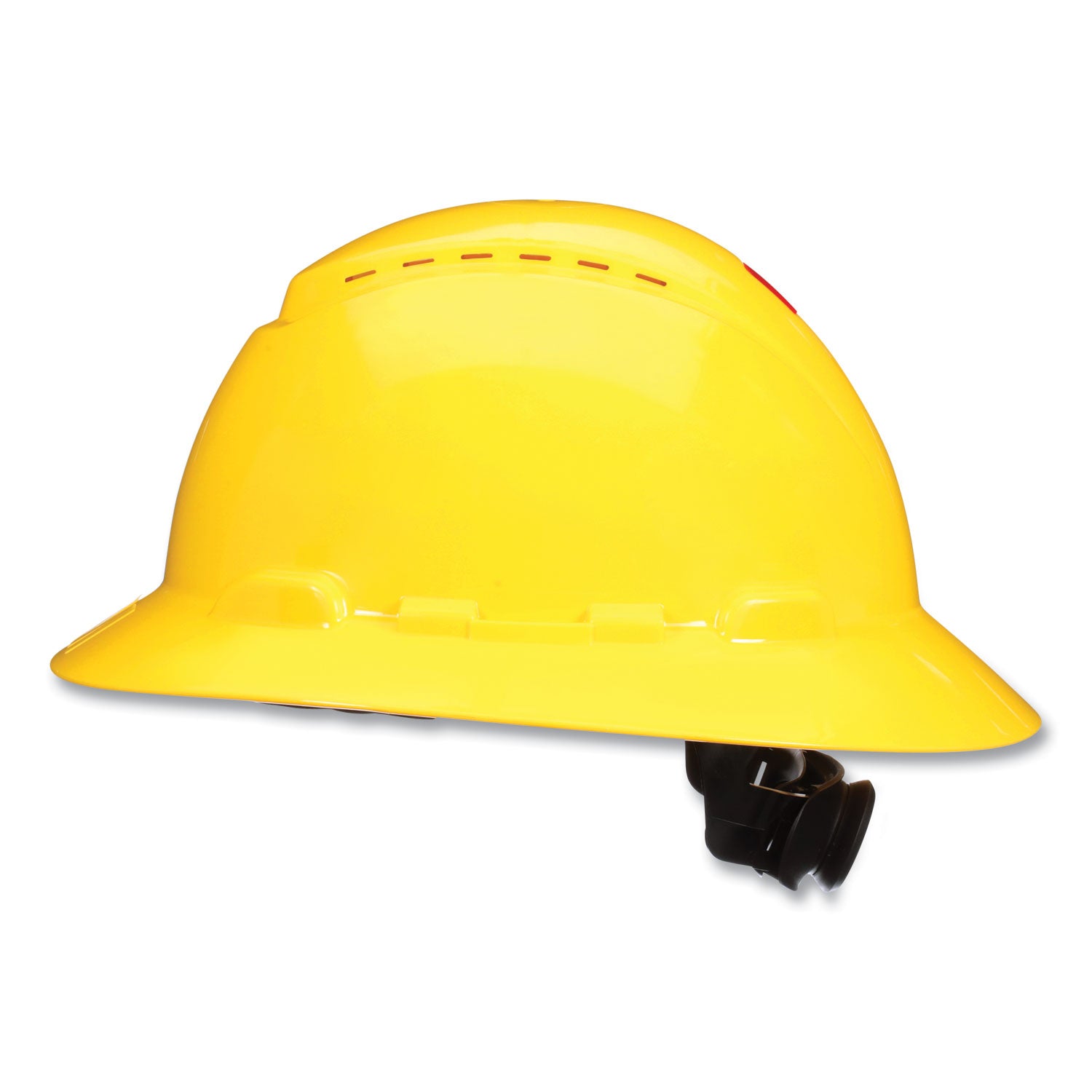 securefit-h-series-hard-hats-h-800-vented-hat-with-uv-indicator-4-point-pressure-diffusion-ratchet-suspension-yellow_mmmh802sfvuv - 2