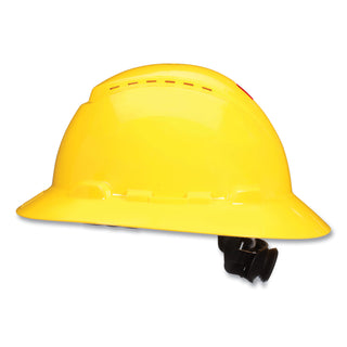securefit-h-series-hard-hats-h-800-vented-hat-with-uv-indicator-4-point-pressure-diffusion-ratchet-suspension-yellow_mmmh802sfvuv - 2