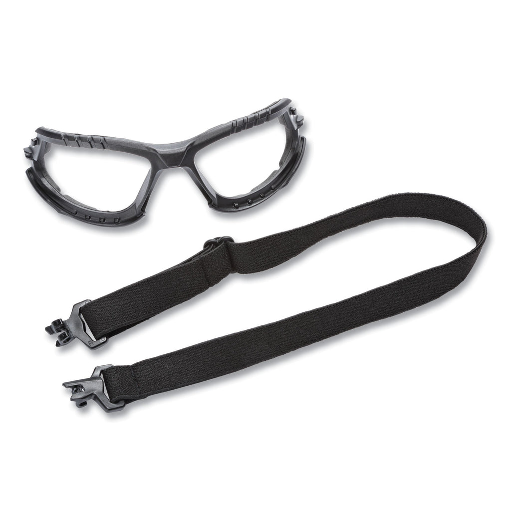 Solus 1000-Series Safety Glasses, Green Plastic Frame, Clear Polycarbonate Lens