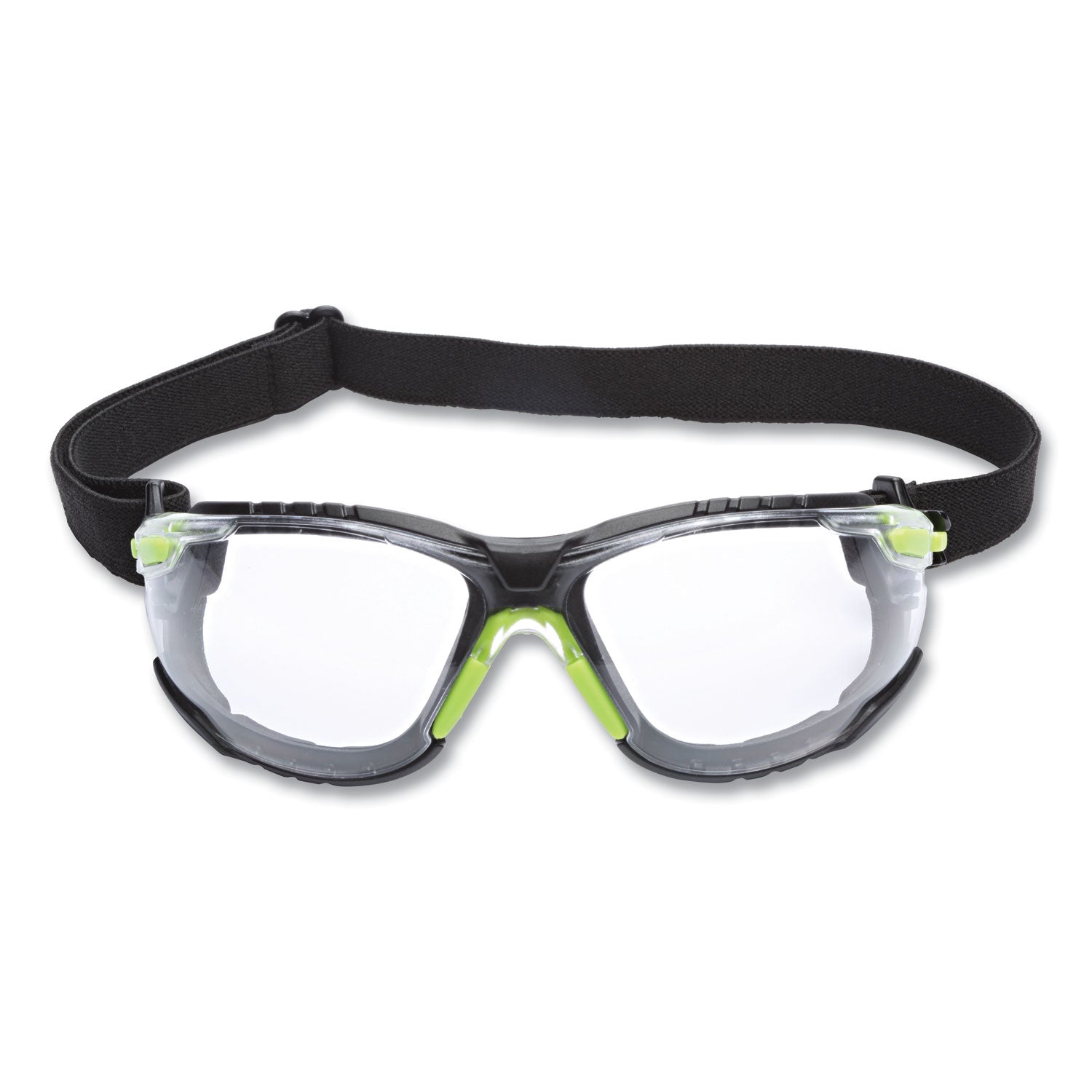 Solus 1000-Series Safety Glasses, Green Plastic Frame, Clear Polycarbonate Lens