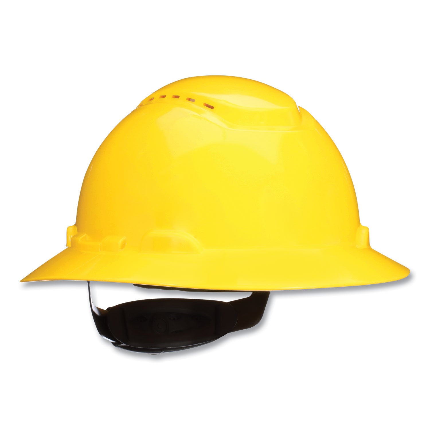 securefit-h-series-hard-hats-h-800-vented-hat-with-uv-indicator-4-point-pressure-diffusion-ratchet-suspension-yellow_mmmh802sfvuv - 1