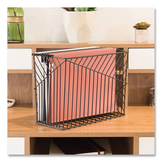 Vena Hanging File Basket, Letter Size, 6.85" Long, Black