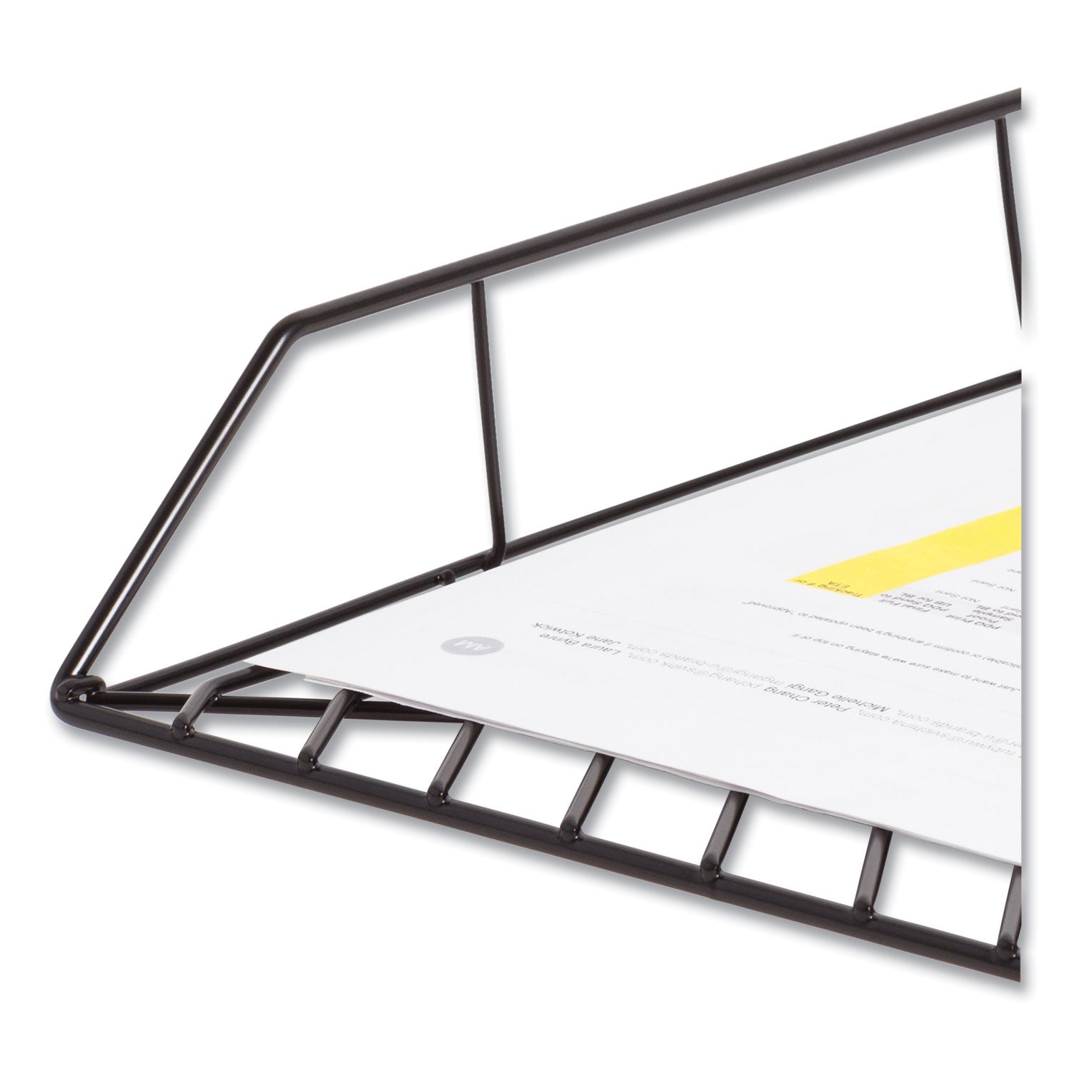 Vena Paper Tray, 1 Section, Holds 11" x 8.5" Sheets, 10.04 x 12.44 x 2.01, Black