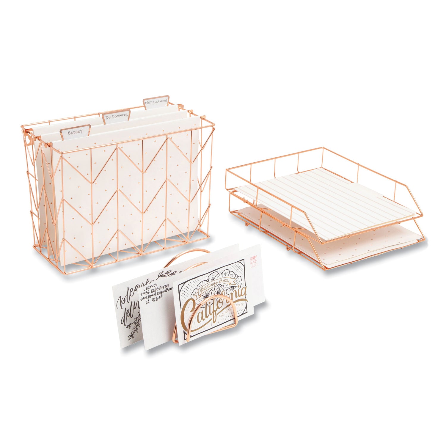 letter-size-desktop-fashion-filing-set-rose-gold-1-rack-3-hanging-folders-3-file-folders-2-trays1-mail-sorter_ubr2104u0001 - 7