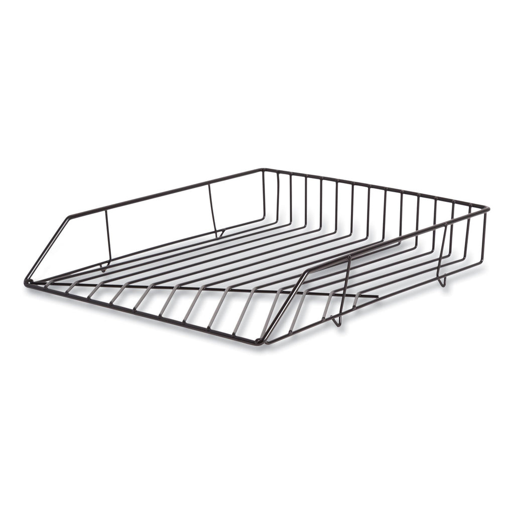 Vena Paper Tray, 1 Section, Holds 11" x 8.5" Sheets, 10.04 x 12.44 x 2.01, Black