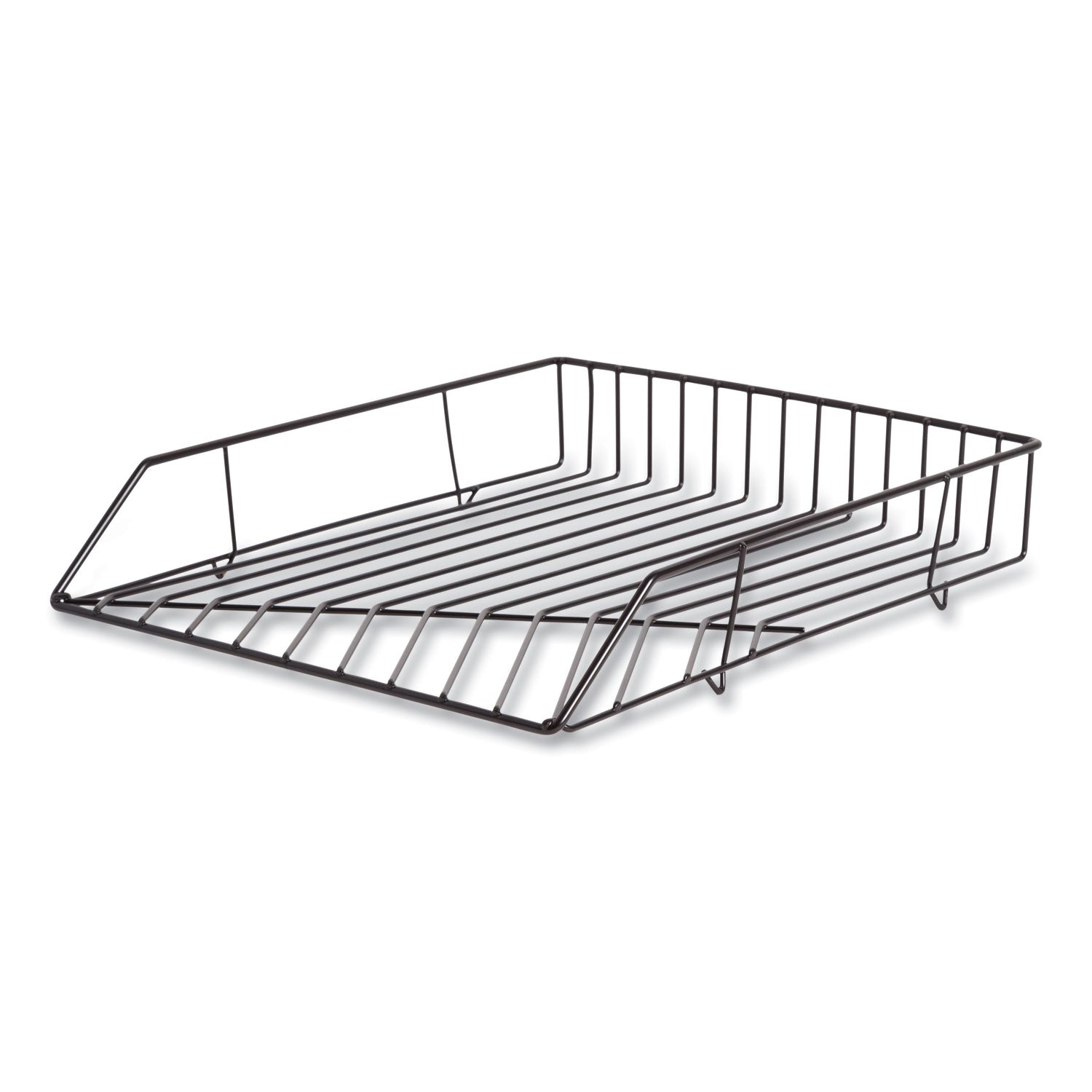 Vena Paper Tray, 1 Section, Holds 11" x 8.5" Sheets, 10.04 x 12.44 x 2.01, Black
