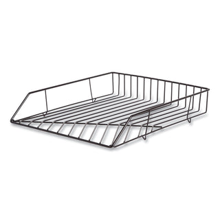 Vena Paper Tray, 1 Section, Holds 11" x 8.5" Sheets, 10.04 x 12.44 x 2.01, Black
