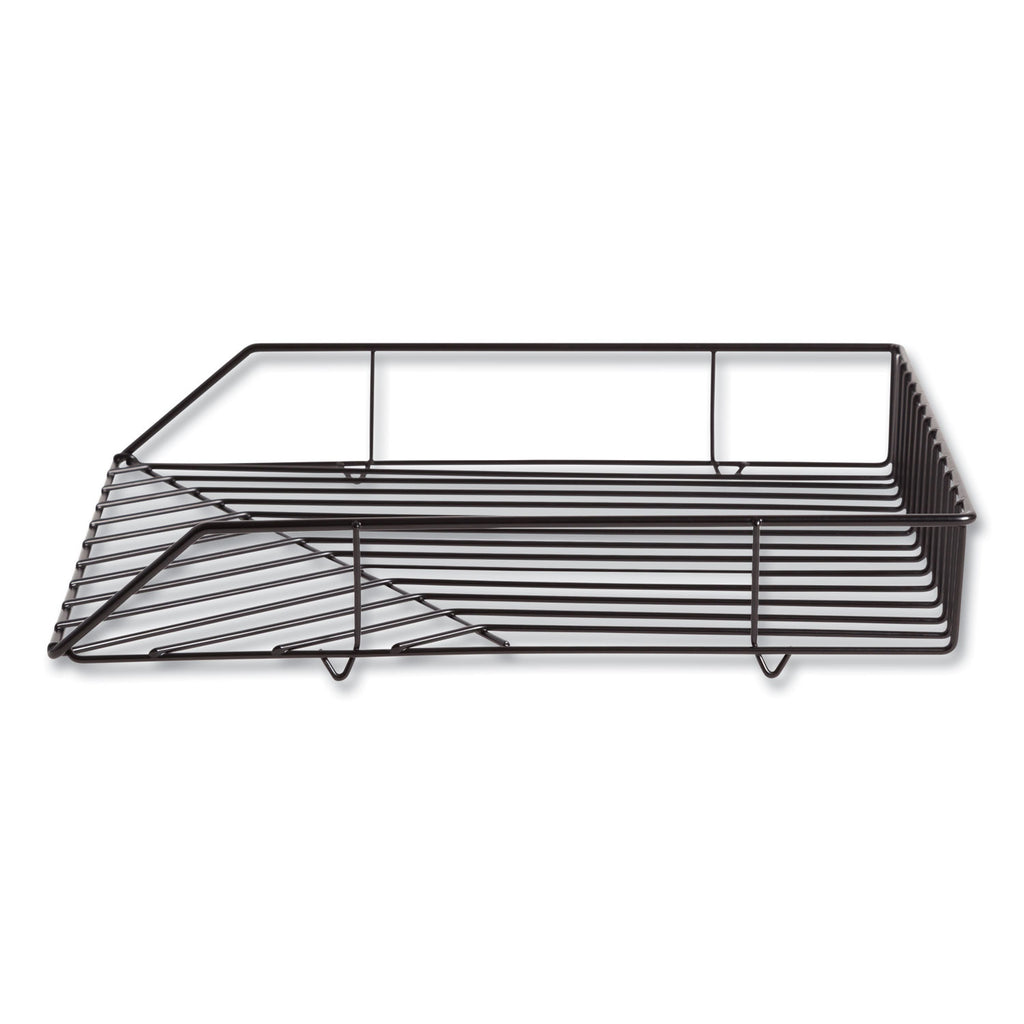 Vena Paper Tray, 1 Section, Holds 11" x 8.5" Sheets, 10.04 x 12.44 x 2.01, Black