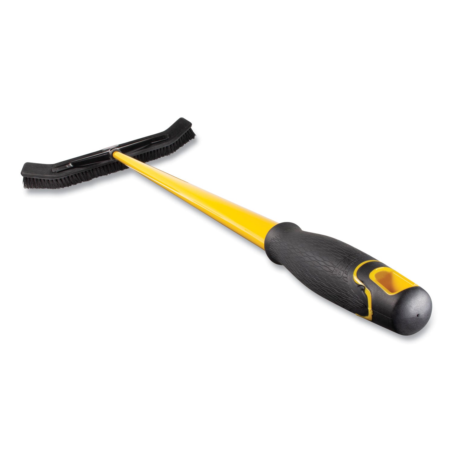 Maximizer Push-to-Center Broom, 24", Polypropylene Bristles, Yellow/Black