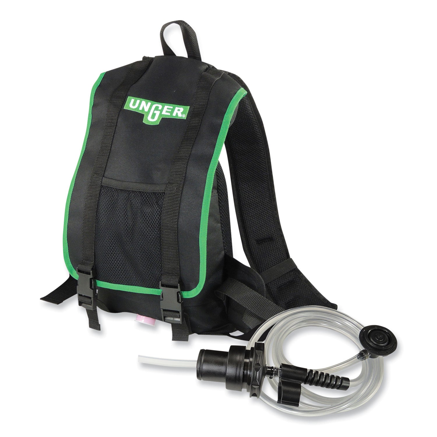 Excella Floor Finishing Kit, 20" Head, 48" to 65" Black/Green Plastic Handle