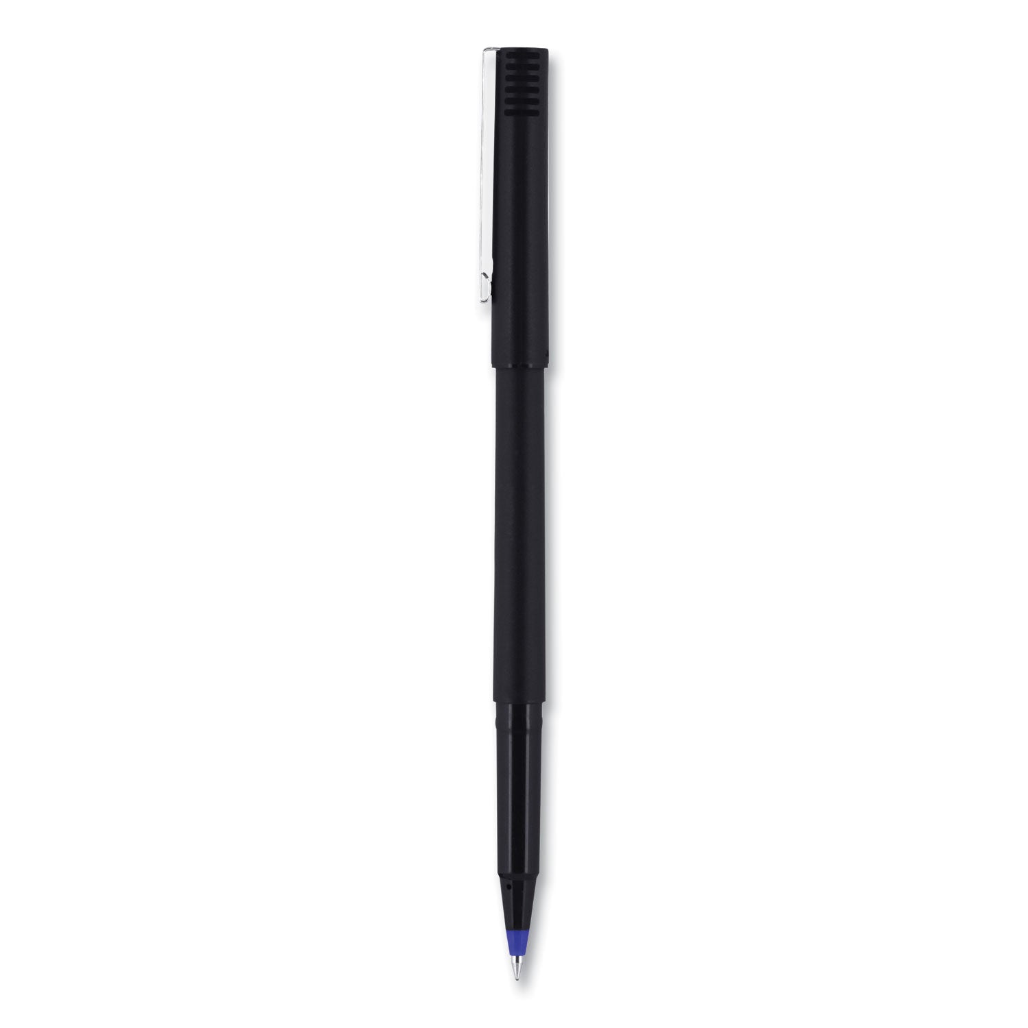 roller-ball-pen-stick-fine-07-mm-blue-ink-black-blue-barrel-dozen_ubc60103 - 3