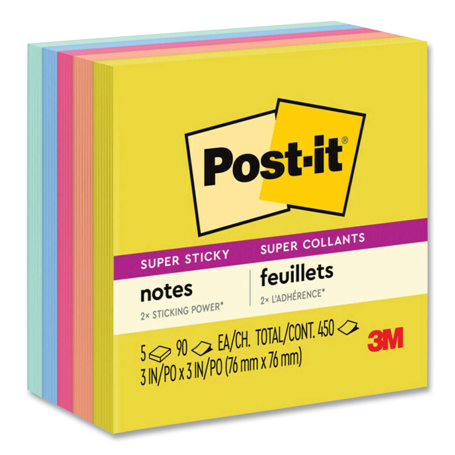 note-pads-in-summer-joy-collection-colors-3-x-3-summer-joy-collection-colors-90-sheets-pad-5-pads-pack_mmm6545ssjoy - 1