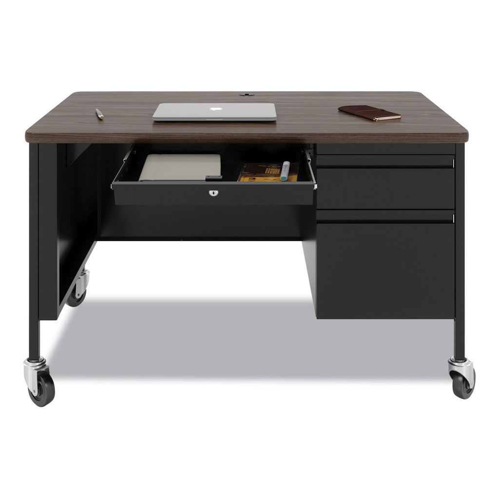 mobile-teachers-pedestal-desks-right-hand-pedestal-box-file-drawers-48-x-30-x-295-walnut-black_hid22656 - 2