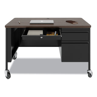 mobile-teachers-pedestal-desks-right-hand-pedestal-box-file-drawers-48-x-30-x-295-walnut-black_hid22656 - 2