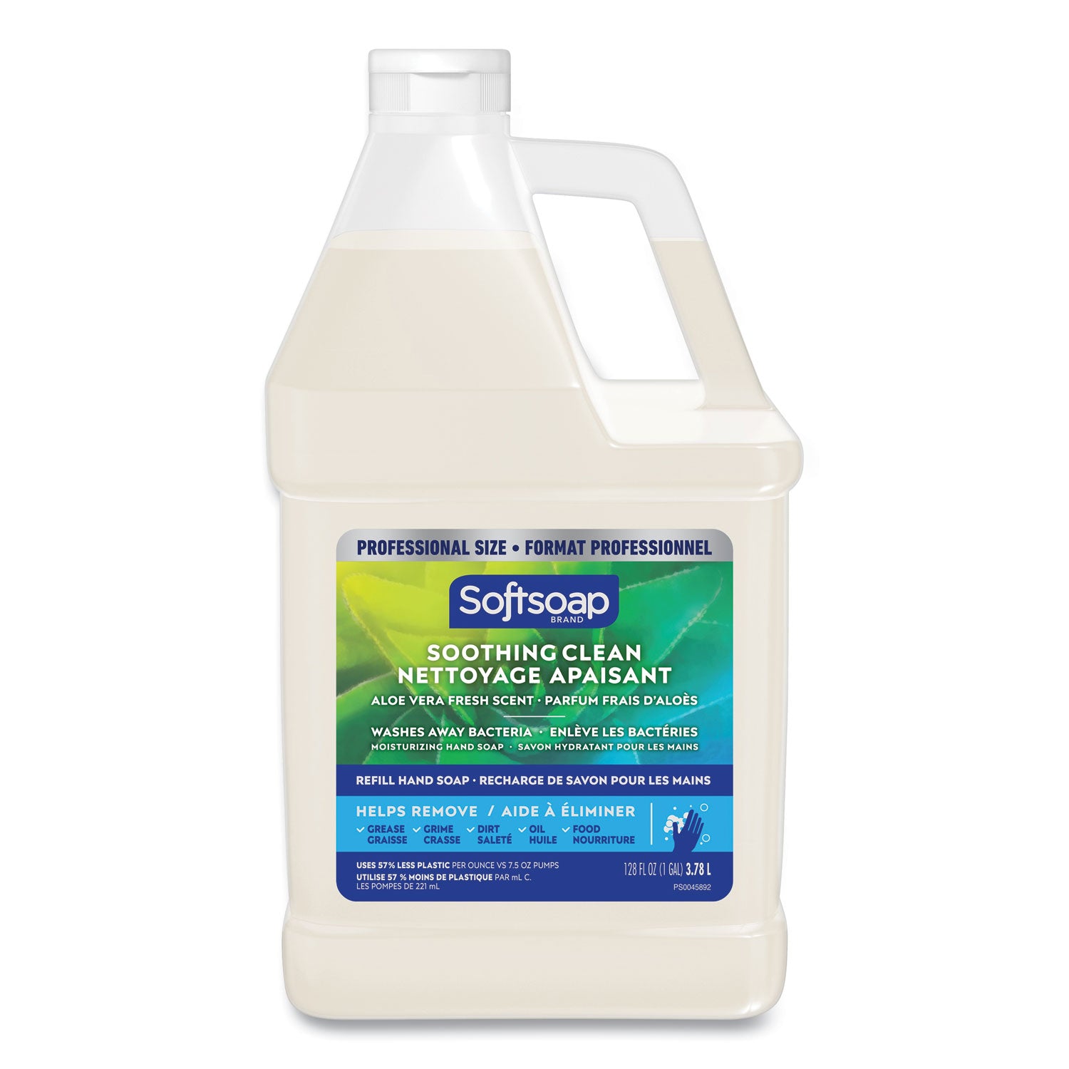 Liquid Hand Soap Refill with Aloe, Aloe Vera Fresh Scent, 1 gal Refill Bottle, 4/Carton