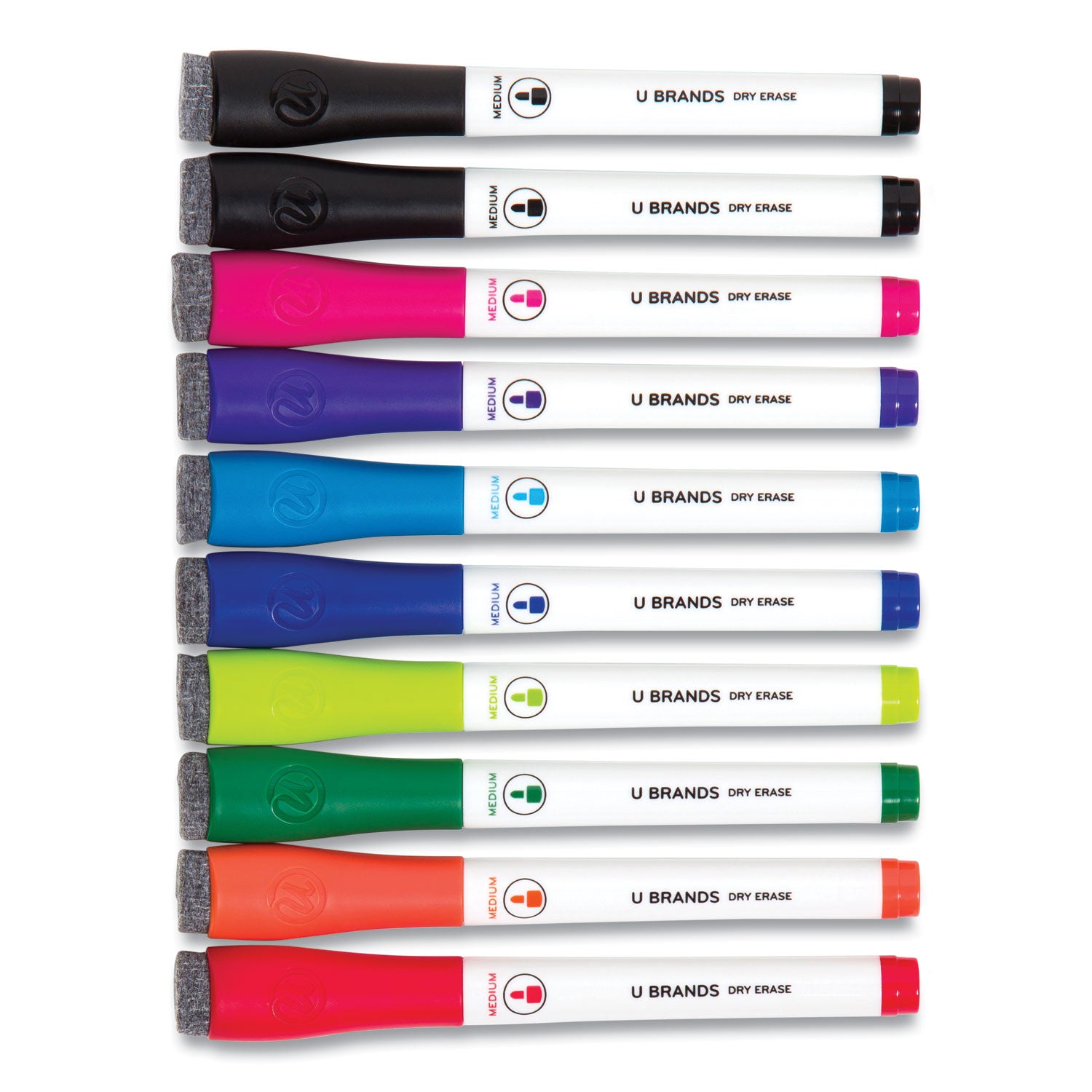 Medium Point Dry Erase Markers, Medium Chisel Tip, Assorted Colors, 10/Pack