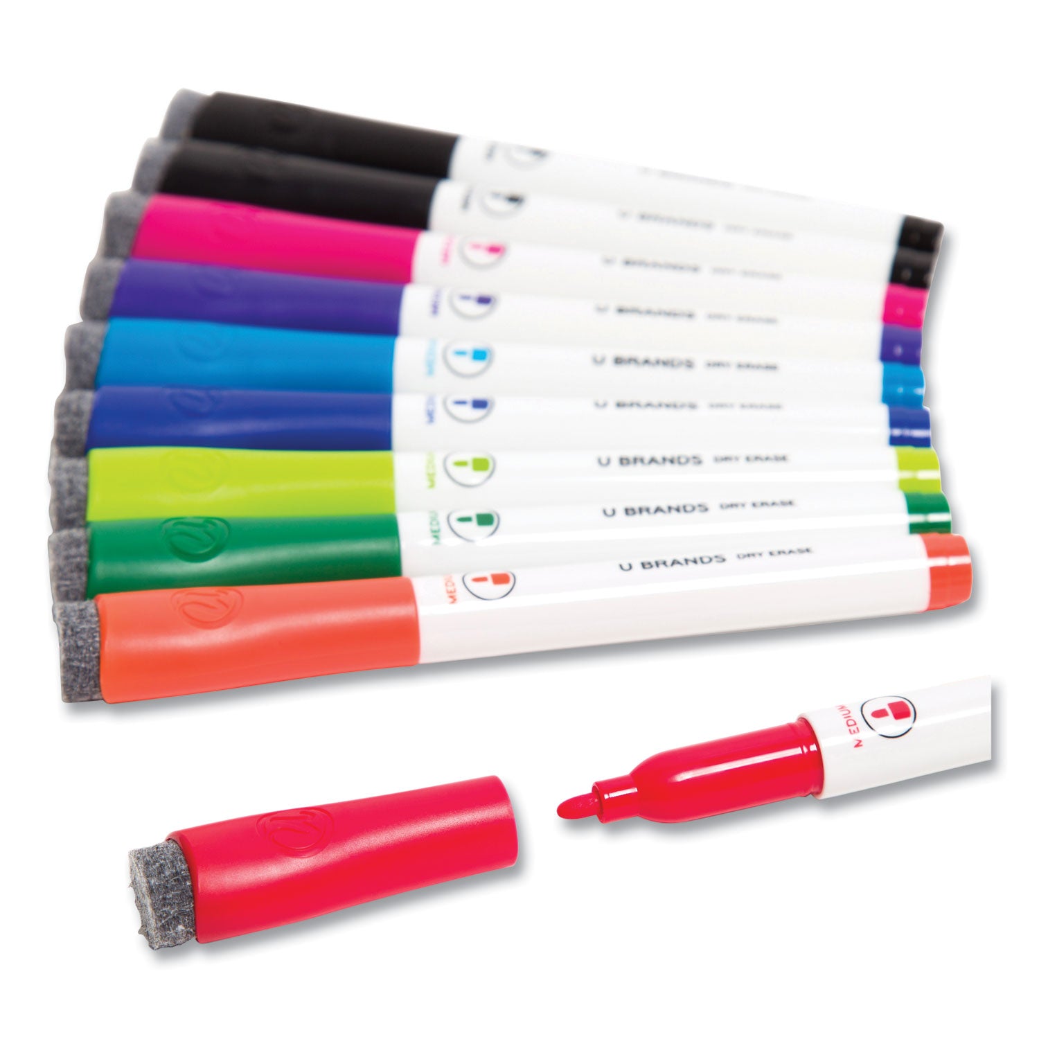 Medium Point Dry Erase Markers, Medium Chisel Tip, Assorted Colors, 10/Pack