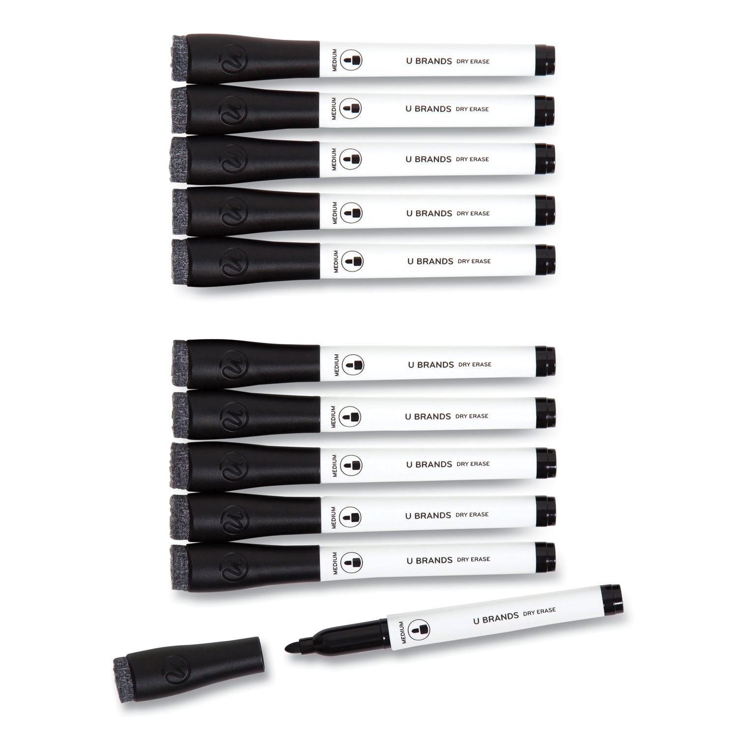 medium-point-low-odor-dry-erase-markers-with-erasers-medium-bullet-tip-black-dozen_ubr2922u0012 - 1