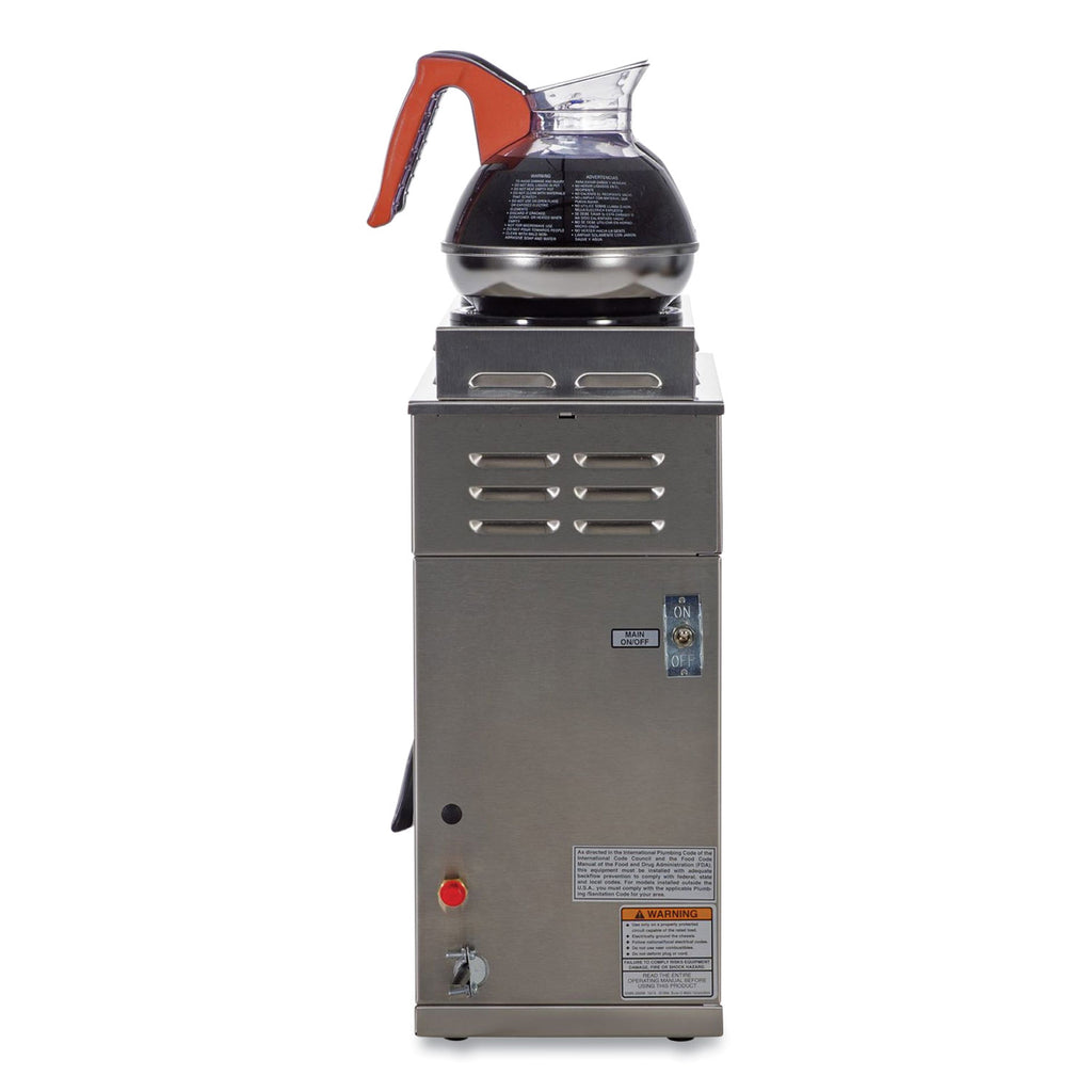 AXIOM DV-3 12-Cup Dual-Voltage Coffee Brewer with 3 Warmers, Silver/Black, Ships in 7-10 Business Days