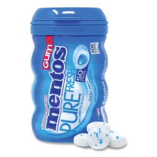 Pure Fresh Gum Variety Pack, Fresh Mint/Spearmint, 50 Pieces/Bottle, 8 Bottles/Carton, Ships in 1-3 Business Days