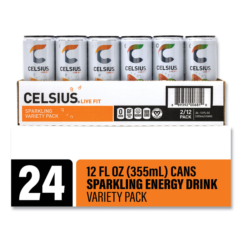 Live Fit Variety Pack, Kiwi Guava and Orange, 12 oz Can, 24/Carton, Ships in 1-3 Business Days