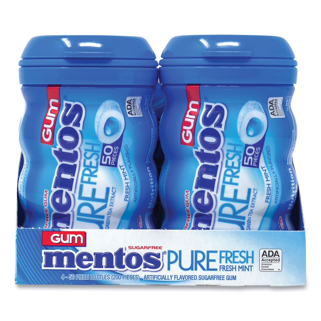 Pure Fresh Gum Variety Pack, Fresh Mint/Spearmint, 50 Pieces/Bottle, 8 Bottles/Carton, Ships in 1-3 Business Days