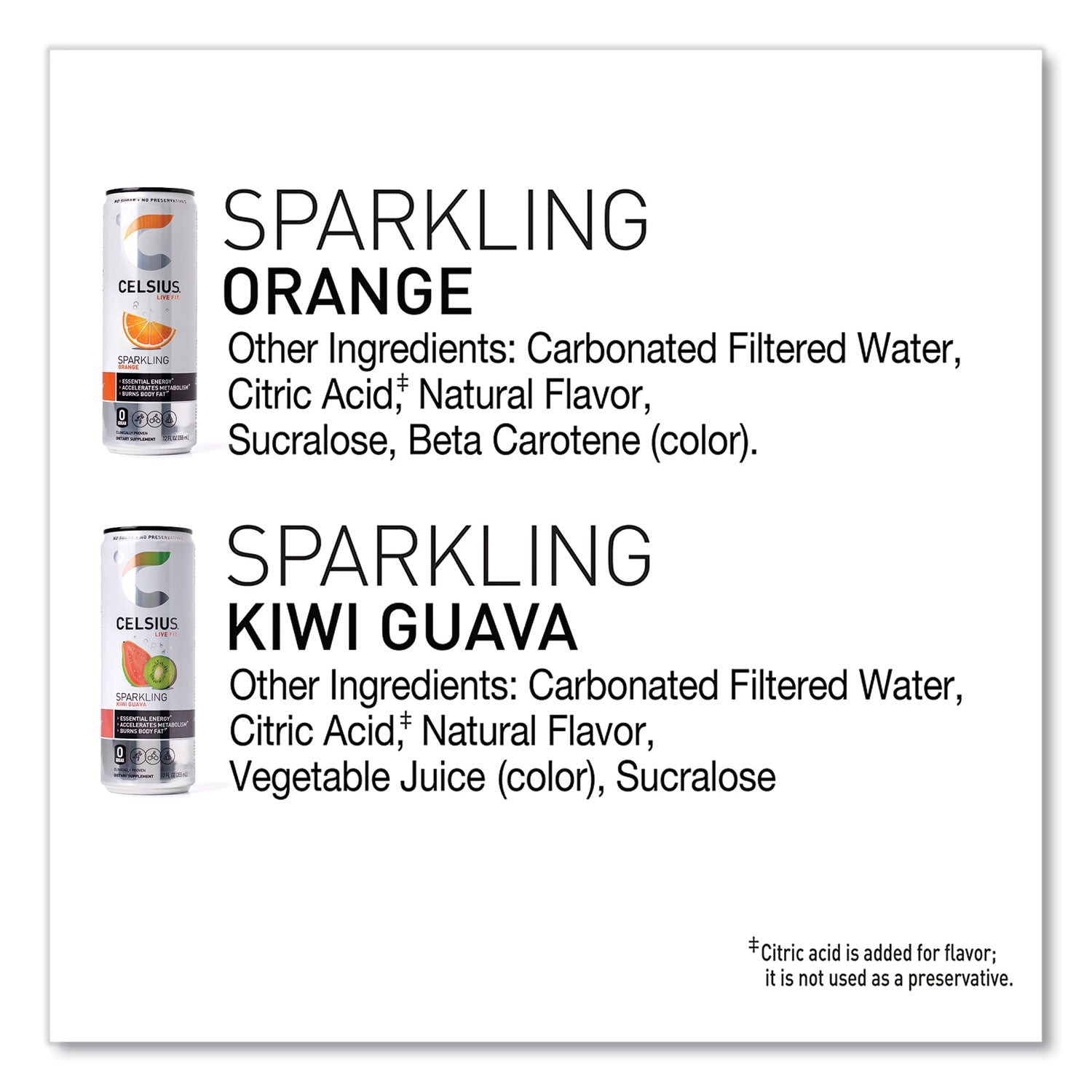 Live Fit Variety Pack, Kiwi Guava and Orange, 12 oz Can, 24/Carton, Ships in 1-3 Business Days