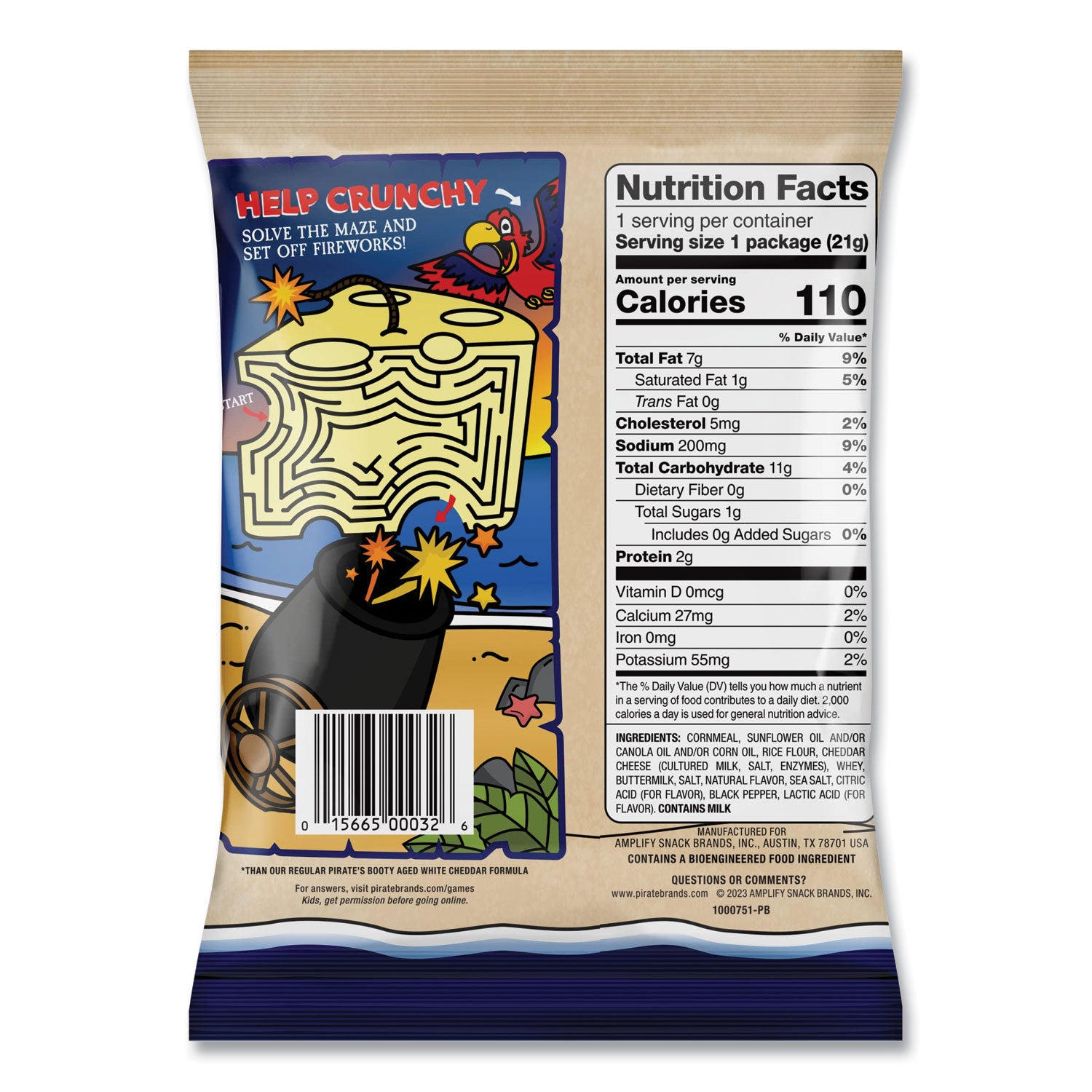 Cheddar Blast, Cheddar, 0.75 oz Bag, 16/Carton, Ships in 1-3 Business Days