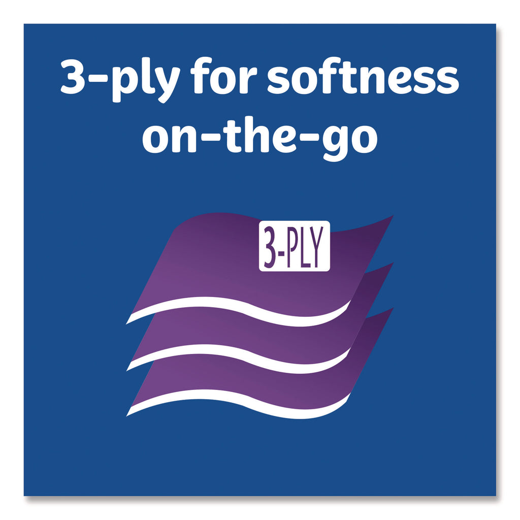 On The Go Packs Facial Tissues, 3-Ply, White, 10 Sheets/Pouch, 3 Pouches/Pack, 36 Packs/Carton