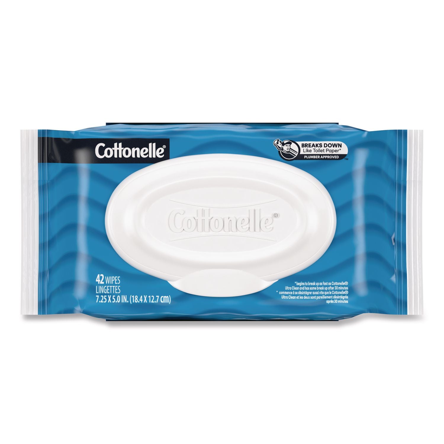 Fresh Care Flushable Cleansing Cloths, 1-Ply, 3.73 x 5.5, White, 84/Pack