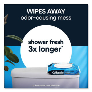 Fresh Care Flushable Cleansing Cloths, 1-Ply, 3.73 x 5.5, White, 84/Pack - 