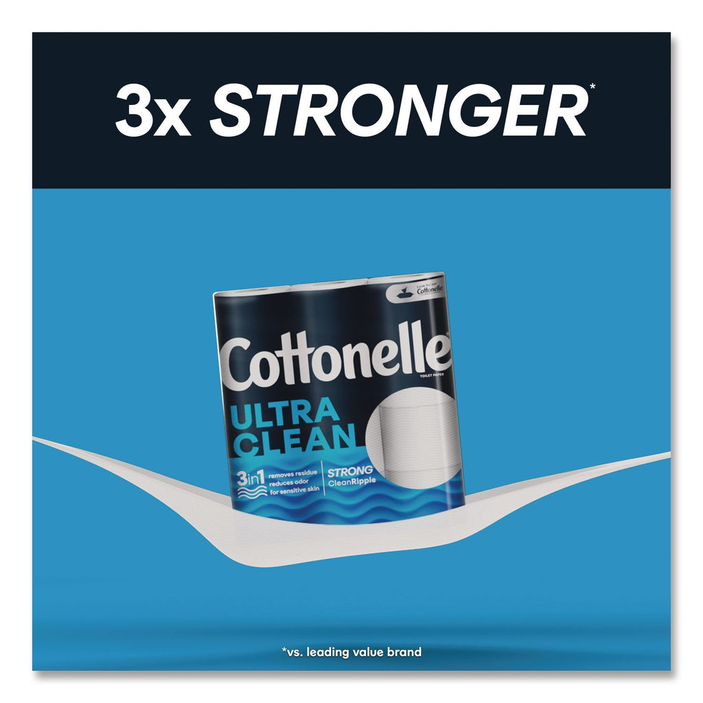 Ultra CleanCare Toilet Paper, Strong Tissue, Mega Rolls, Septic Safe, 1-Ply, White, 284/Roll, 12 Rolls/Pack, 48 Rolls/Carton