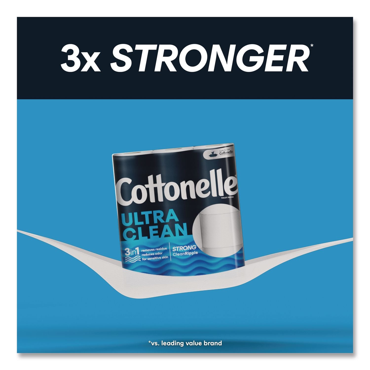 Ultra CleanCare Toilet Paper, Strong Tissue, Mega Rolls, Septic Safe, 1-Ply, White, 284/Roll, 12 Rolls/Pack, 48 Rolls/Carton