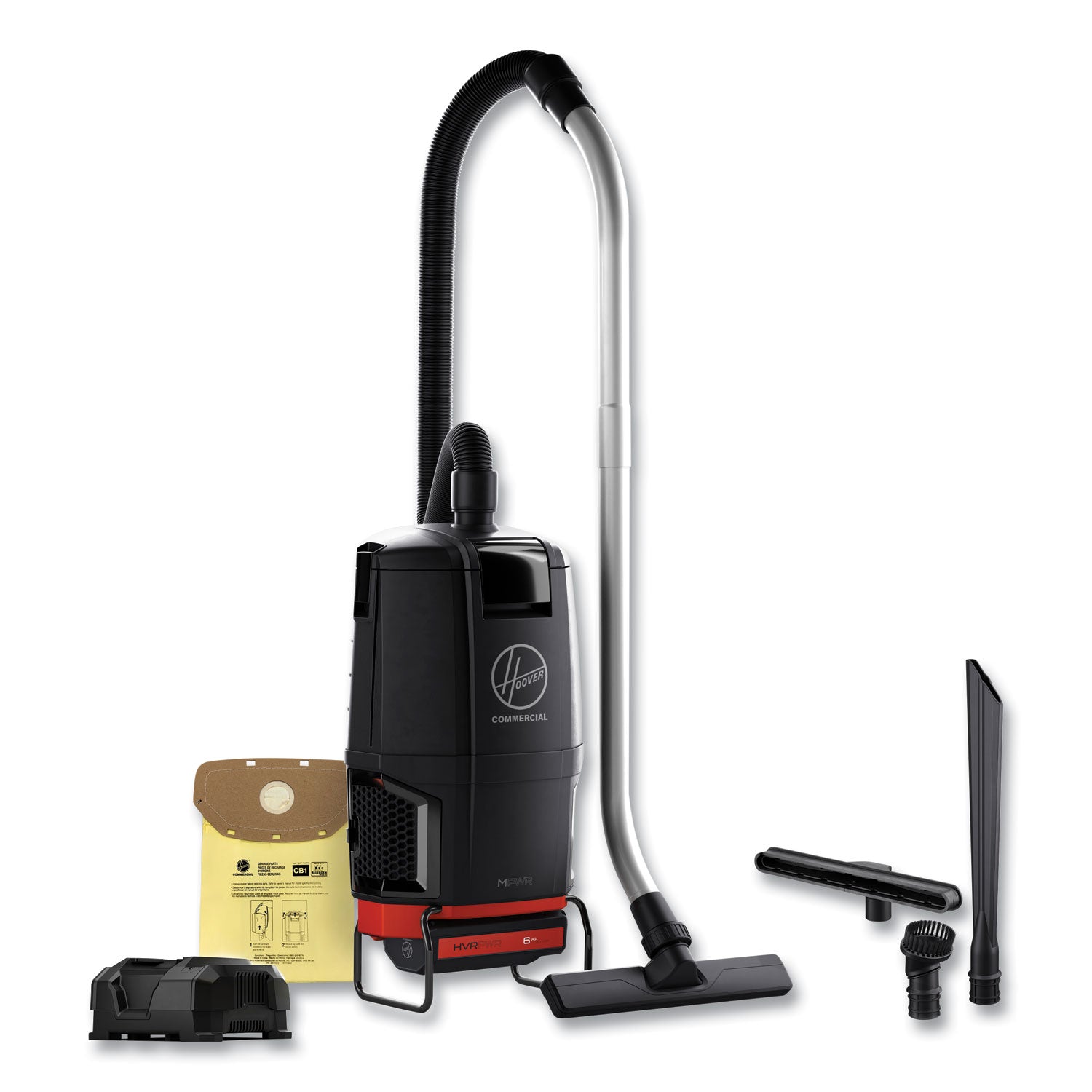 HVRPWR 40V Cordless Backpack Vacuum, 6 qt, Black