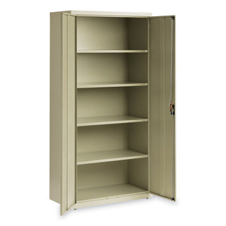 Fully Assembled Storage Cabinets, 5 Shelves, 36" x 18" x 72", Putty