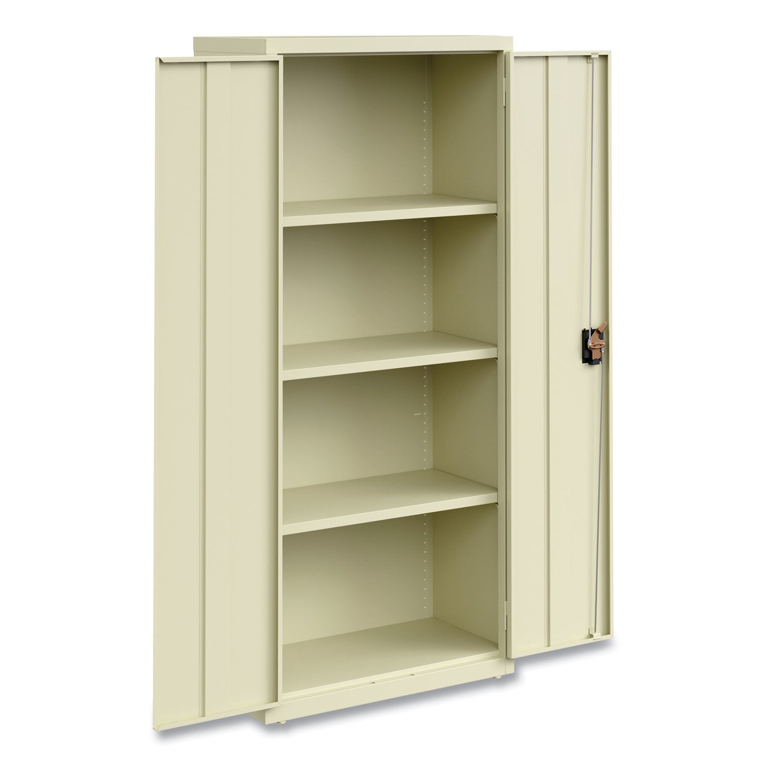 Fully Assembled Storage Cabinets, 3 Shelves, 30" x 15" x 66", Putty