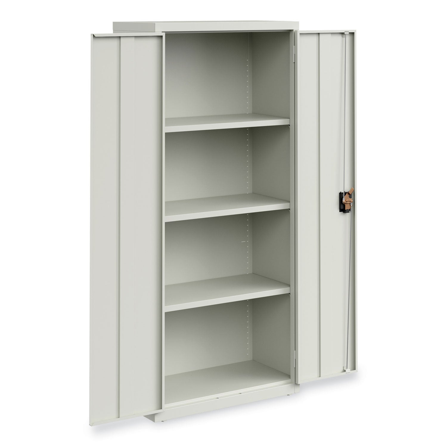 Fully Assembled Storage Cabinets, 3 Shelves, 30" x 15" x 66", Light Gray