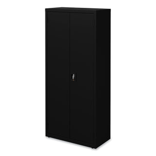 Fully Assembled Storage Cabinets, 3 Shelves, 30" x 15" x 66", Black