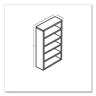 10500 Series Laminate Bookcase, Five Shelves, 36" x 13" x 71", Kingswood Walnut