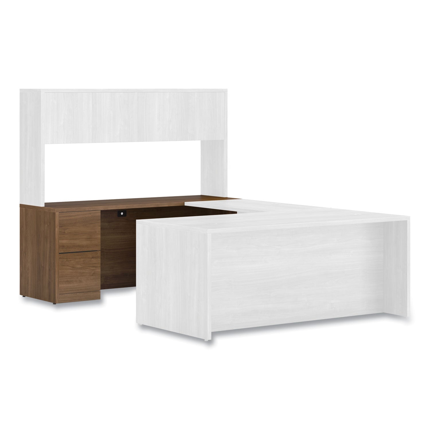 10500 Series Full-Height Left Pedestal Credenza, 72" x 24" x 29.5", Pinnacle