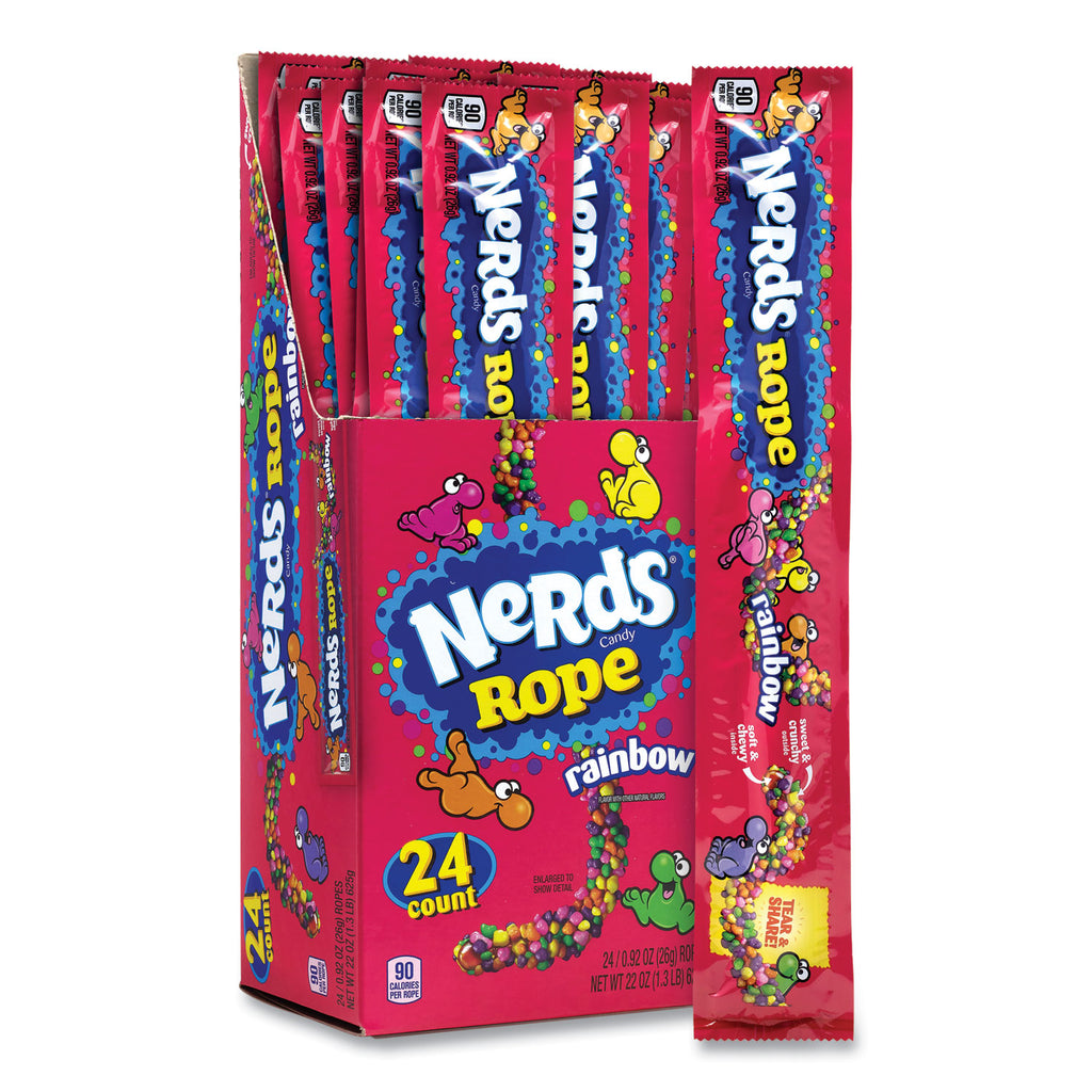 Nerds Rope Candy, Fruity, 0.92 oz Individually Wrapped, 24/Carton, Ships in 1-3 Business Days
