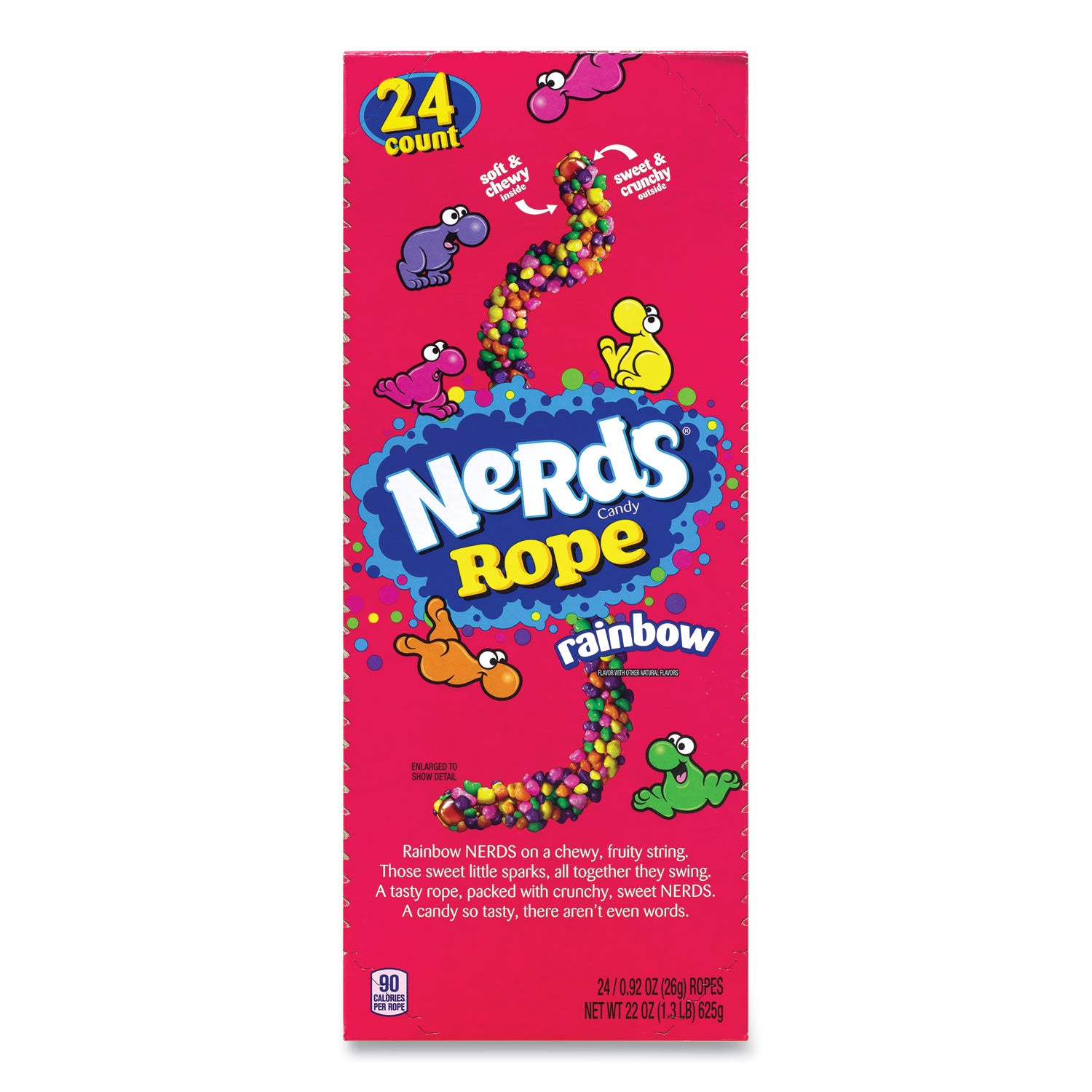 Nerds Rope Candy, Fruity, 0.92 oz Individually Wrapped, 24/Carton, Ships in 1-3 Business Days