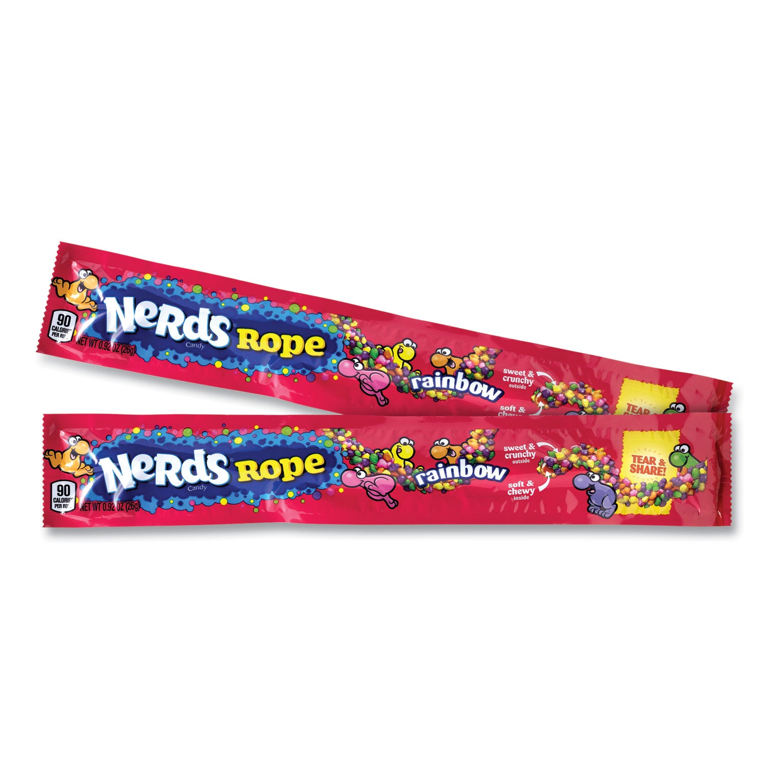 Nerds Rope Candy, Fruity, 0.92 oz Individually Wrapped, 24/Carton, Ships in 1-3 Business Days